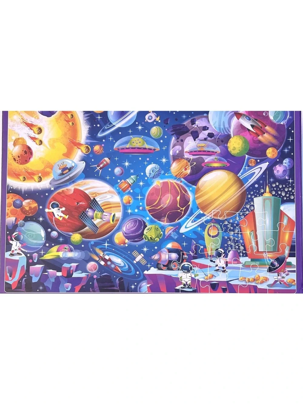 QUOKKA SET OF 2 Puzzles for Kids USA MAP & SOLAR SYSTEM 6+ Jigsaw Puzzles 100pc